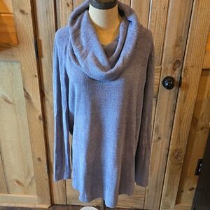 Barefoot Dreams Soft Blue Cowl Neck Sweater